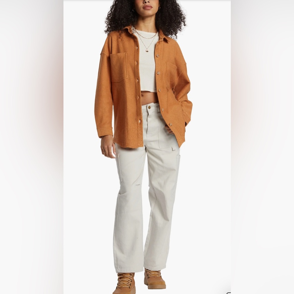 Billabong Essentials Everytime Button-Up Shacket Women's Size Small New With Tag